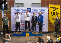 Sarja M menestyneitä. 1. Tomi-Pekka Heikkilä, K-64, 2. Sami Heikkilä K-64, 3. Heikki Lähdekorpi SA, 3. Mårten Westerlund RS. 