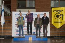 M55 sarjan mestari Tapani Koskela, BSPA, hopeaa Matti Suoranta, K-64 ja pronssia Juha Hacklin, TUA ja Tom Sved, SSG