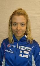 Henna Vehviläinen innoissaan ensimmäisestä ulkomaankilpailusta.