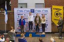 Sarja N menestyneitä. 1. Elli Räsänen KAMS, 2. Marika Karisjoki TSA, 3. Liina Laine SaSA, 3. Oona Tenhunen BSPA. 