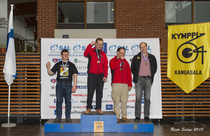 M45 sarjan mestari Juha Ristimäki, JMS, hopeaa Jukka-Pekka Jokela, P-HA ja pronssia Jukka Parkkamäki, JMS, Matti Hokkanen, MA

